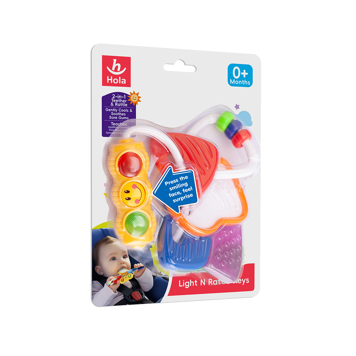 נשכן רעשן מחזיק מפתחות מאיר הולה טויס | Hola Toys Light Rattle Keys