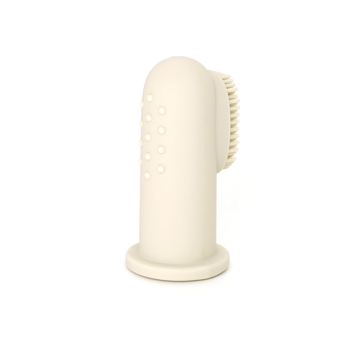 מברשת שיניים אצבע סיליקון טוויגי בז' | Twigy Finger Tooth Brush Cream
