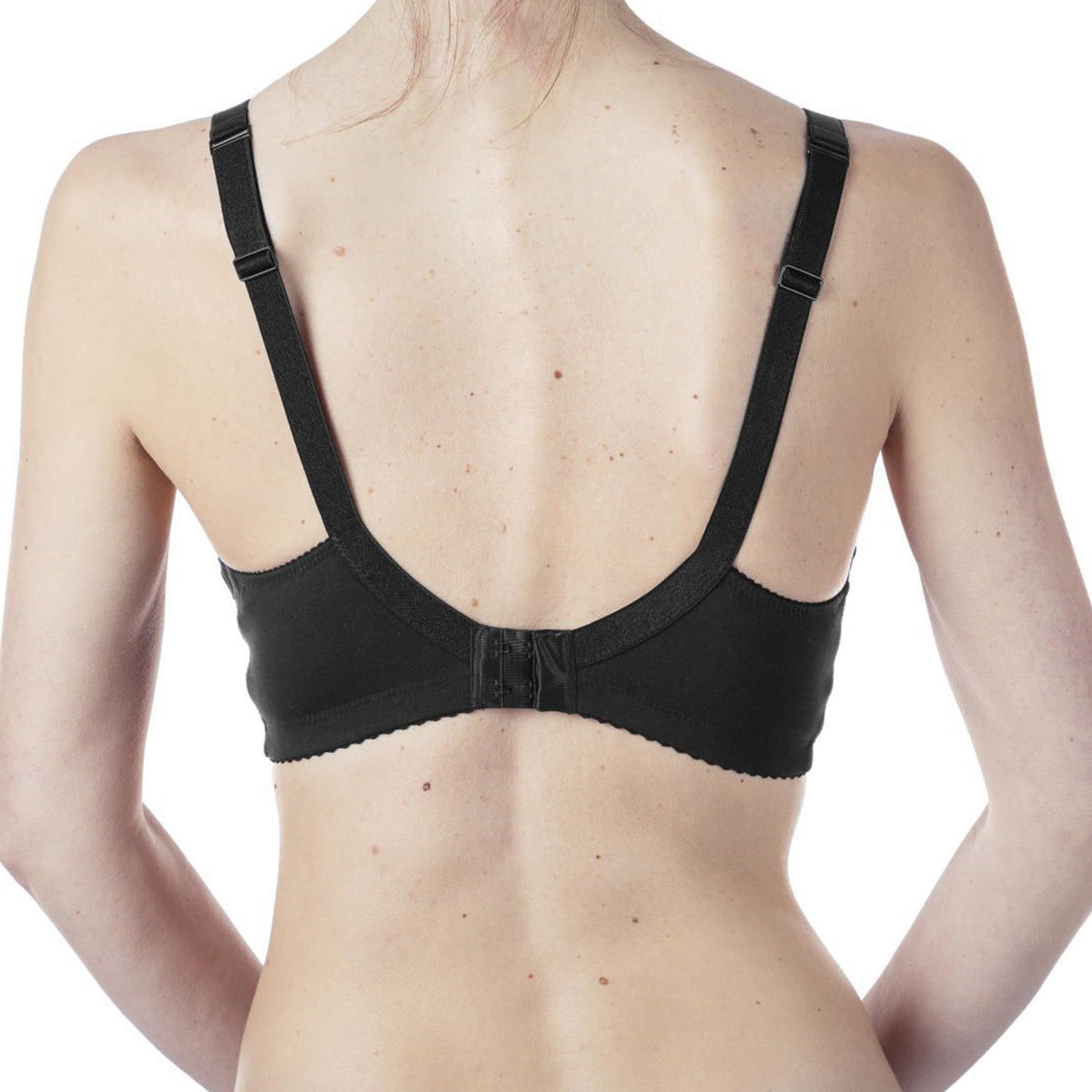 חזיית הנקה כותנה צ'יקו צבע שחור עם תחרה D95 | Nursing Cotton Bra Chicco Black
