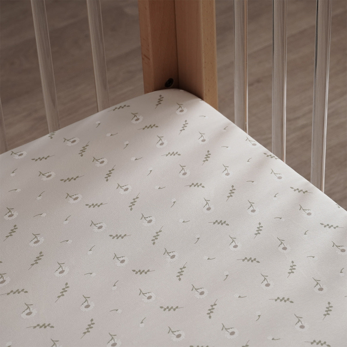 סדין לול אולימולי ליין פריחה לבנה | Olimoli White Blossom Playpen Sheet 100X100 cm