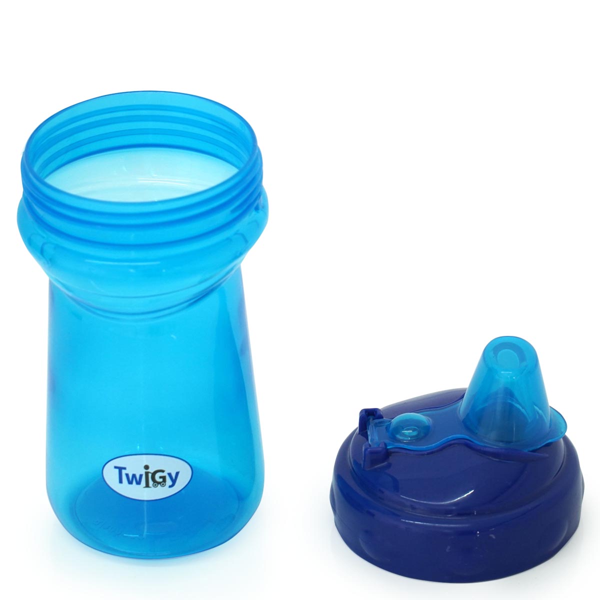 כוס שתייה טוויגי עם פיה ומכסה כחול | Twigy Flawless™ Cup With Soft Spout Blue