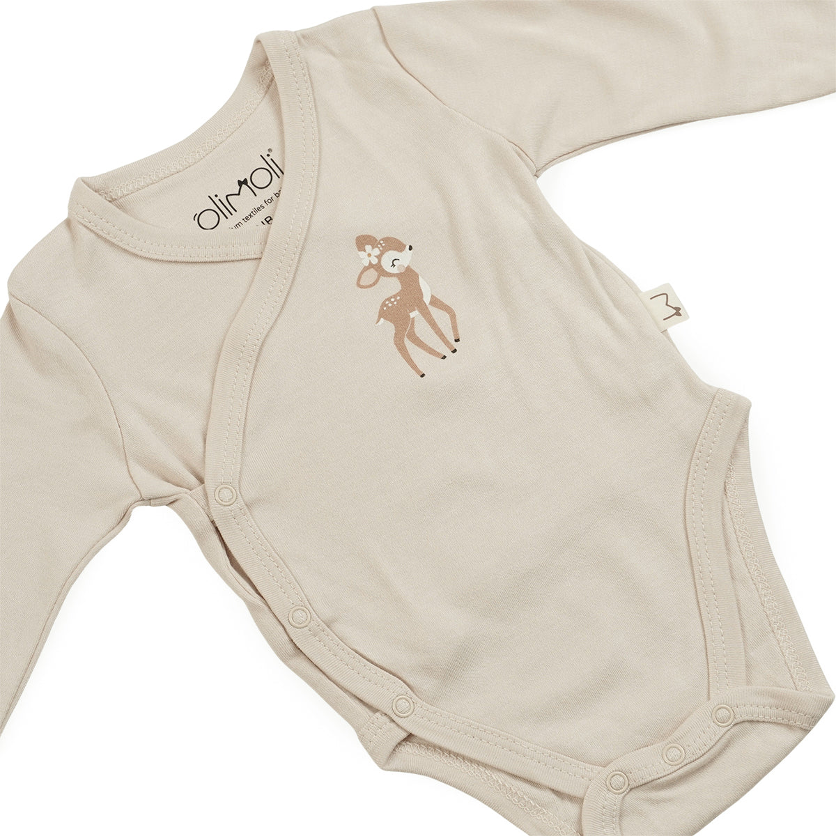 מארז זוג בגדי גוף אולימולי מודפס בנות 0-3 | Olimoli Baby Body Suit 2 PCS