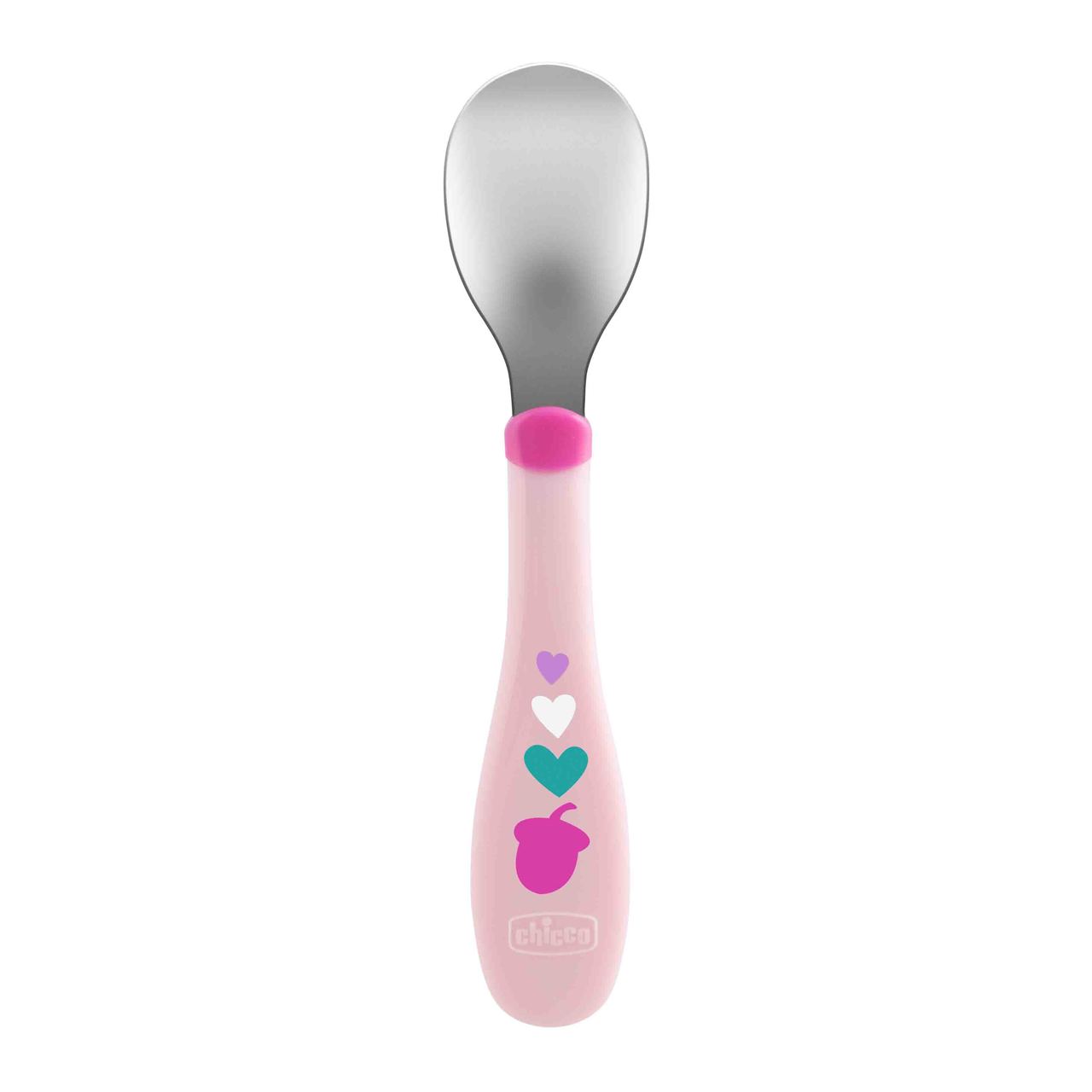 סט מזלג וכפית צ'יקו כחול | Chicco Metal Cutlery +18M Blue