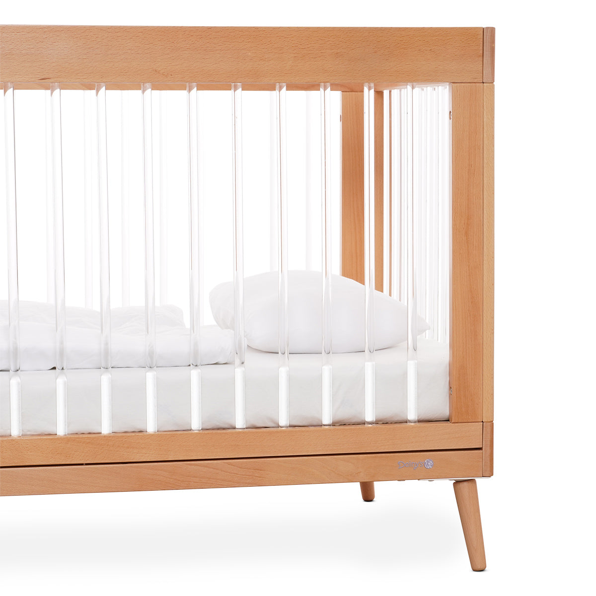 מיטת תינוק דייניז אמנדה עץ טבעי/אקריל | Dainy's Amanda™ Baby Bed Natural/acrylic 130×70 cm