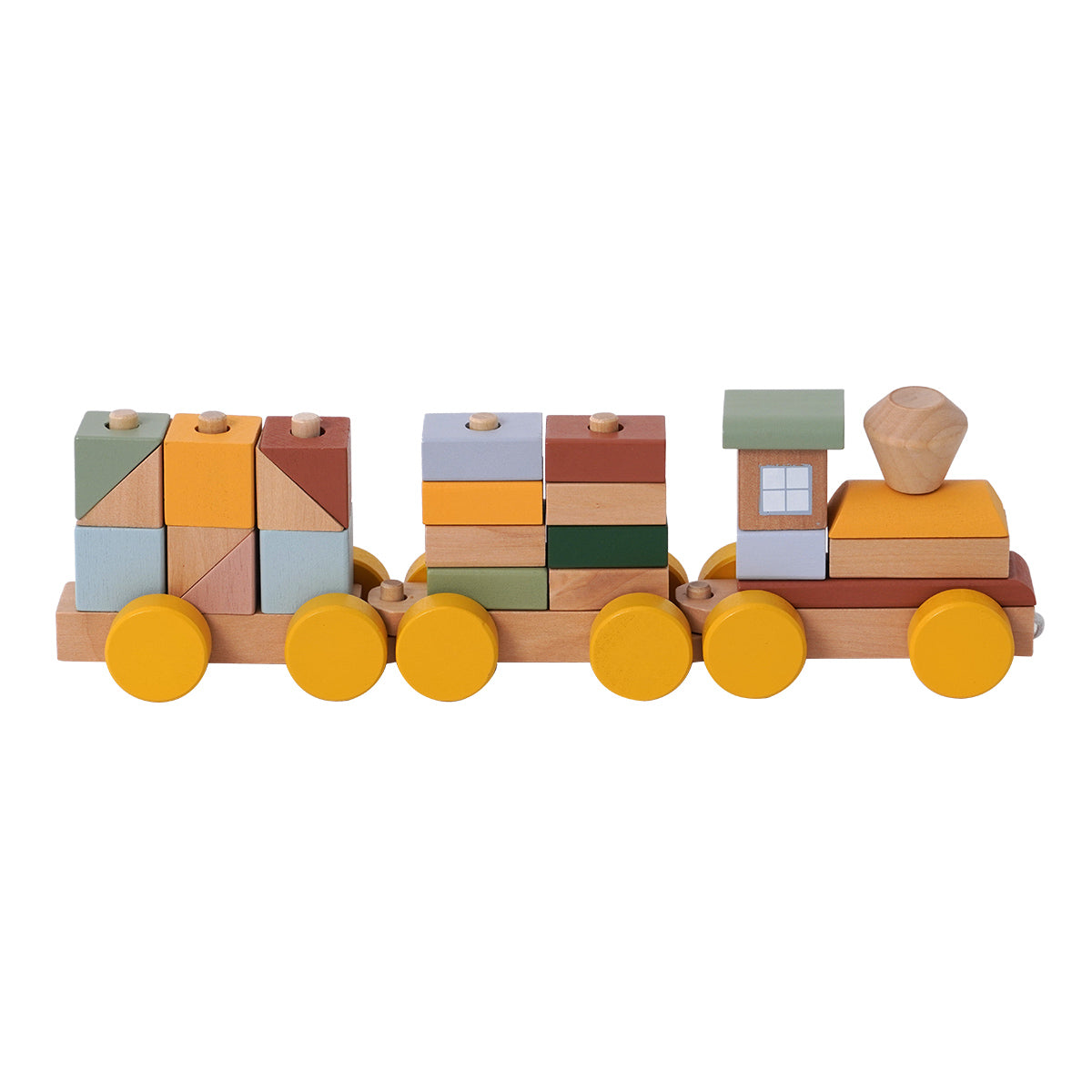 רכבת קוביות מעץ דייניז | Dainy's Wooden Blocks Train