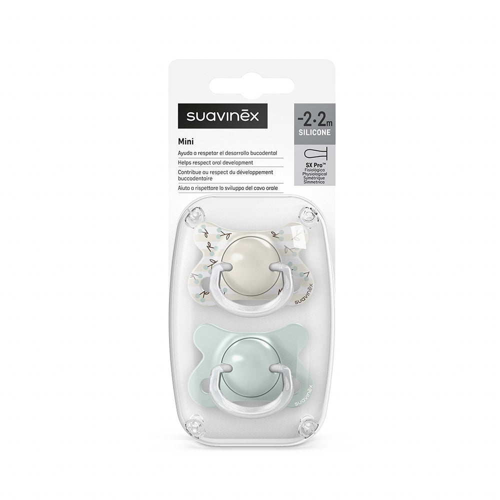 זוג מוצצים סובינקס 2-2- בז' | Suavinex Birdies Beige