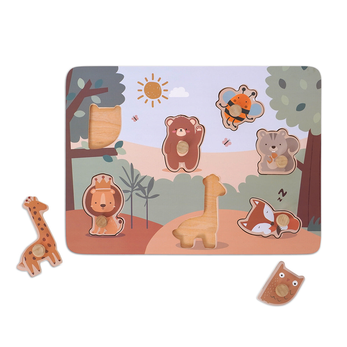 פאזל חיות מעץ דייניז | Dainy's Wooden Animal Puzzle