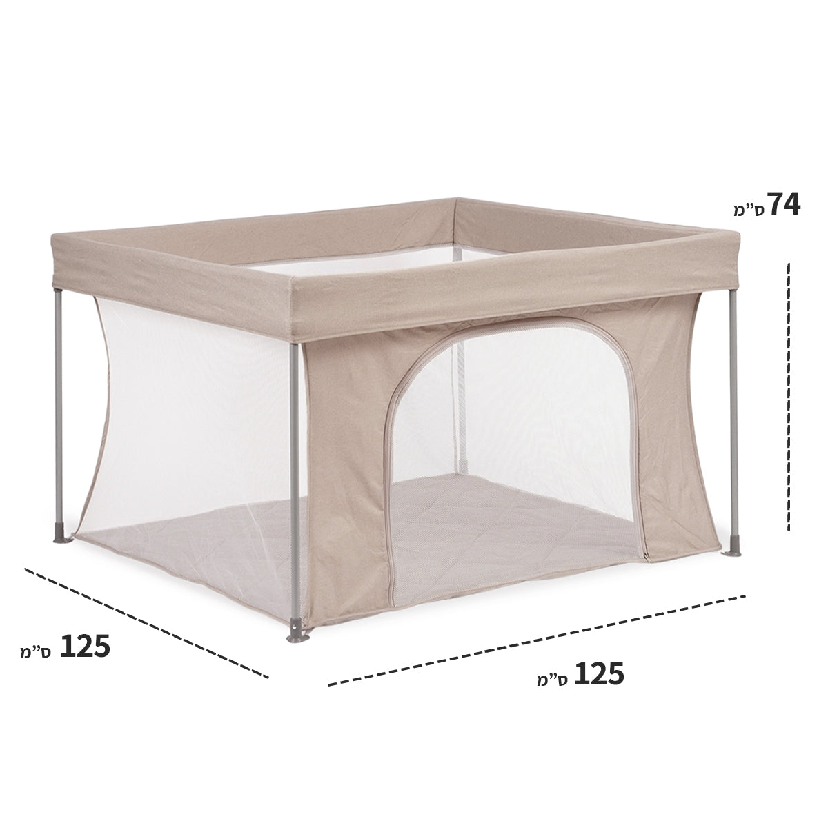 מתחם פעילות טוויגי 125X125 ס"מ בז' | Twigy PlayField Moccasin