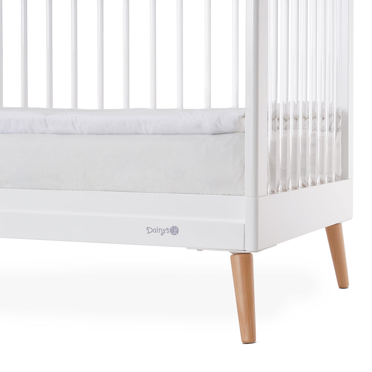 מגן למיטת תינוק דייניז אמנדה לבן/אקריל | Dainy's Bed Rail Amanda White/Acrylic