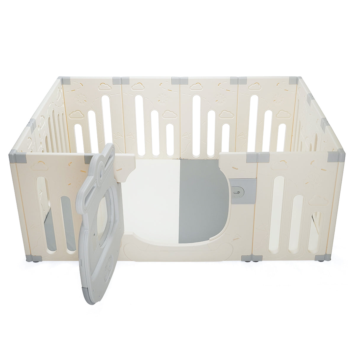 משטח פעילות מתקפל טוויגי לבן/אפור  | Twigy Lay & Play White/Grey