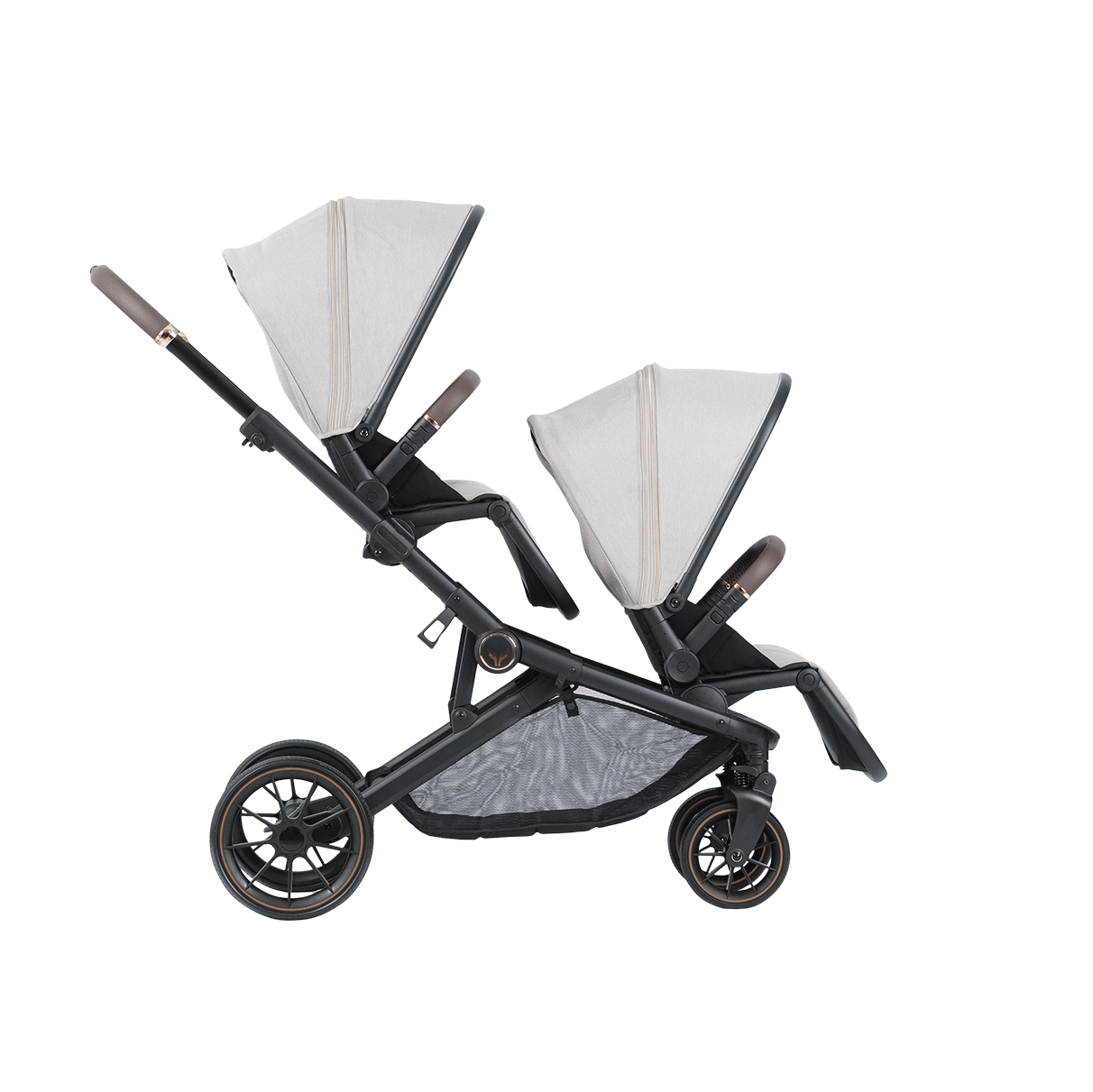 עגלת תאומים דיליאנס&קו נואל אפור בז' | Dillians&Co NOelle gray beige