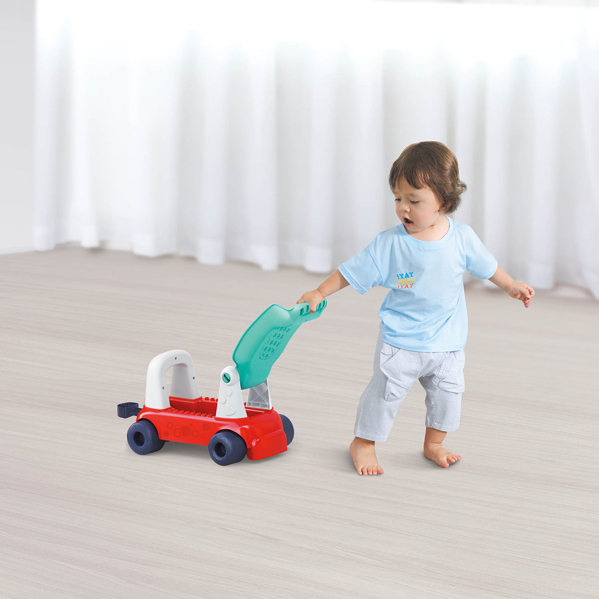 רכבת רכיבה/דחיפה הולה טויס צבעוני | Hola Toys 4in 1 Smart Learning Push & Ride Train Colorful