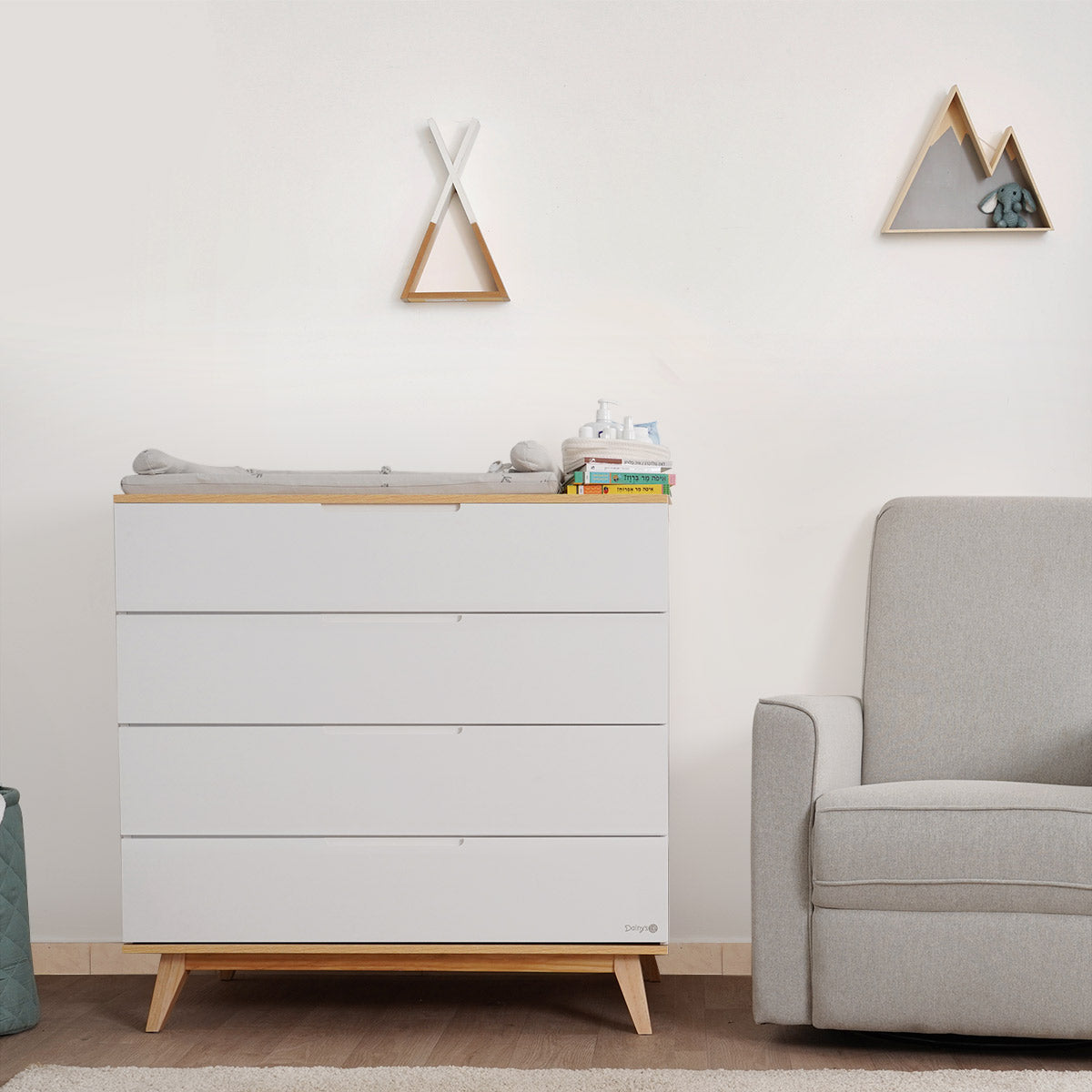 שידת אחסנה דייניז קלואי 100 ס"מ לבן/עץ | Dainy's Chloie™ Dresser White/Wood