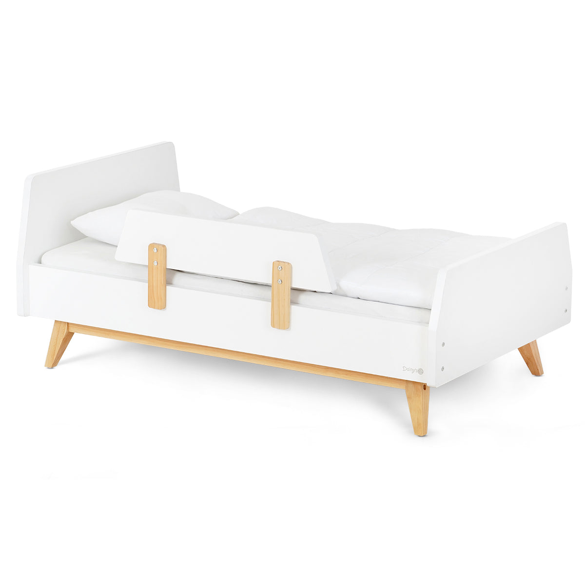 מיטת מעבר דייניז קרוליין לבן/עץ – Dainy's Caroline Toddler Bed White/Wood 130×70 cm