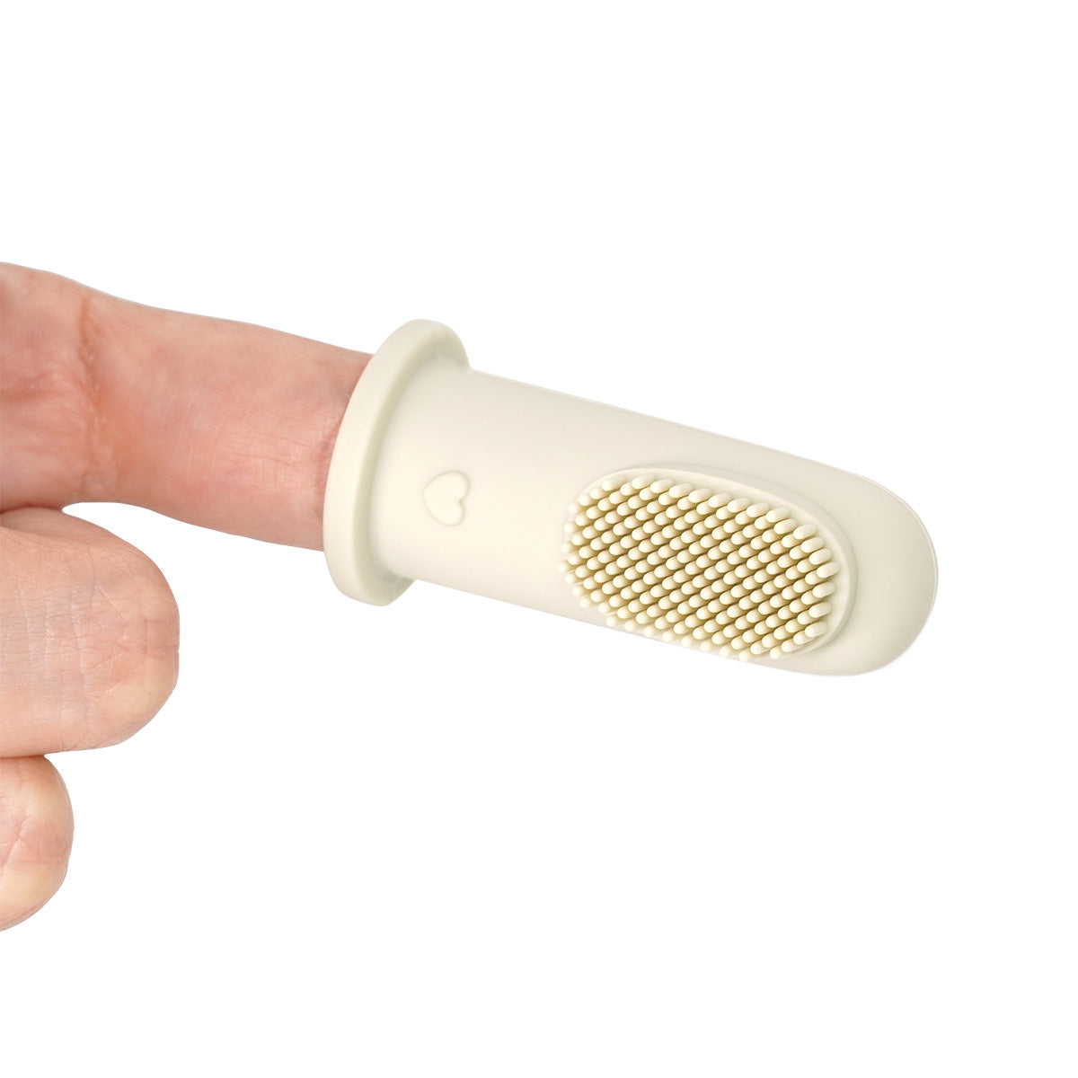 מברשת שיניים אצבע סיליקון טוויגי בז' | Twigy Finger Tooth Brush Cream