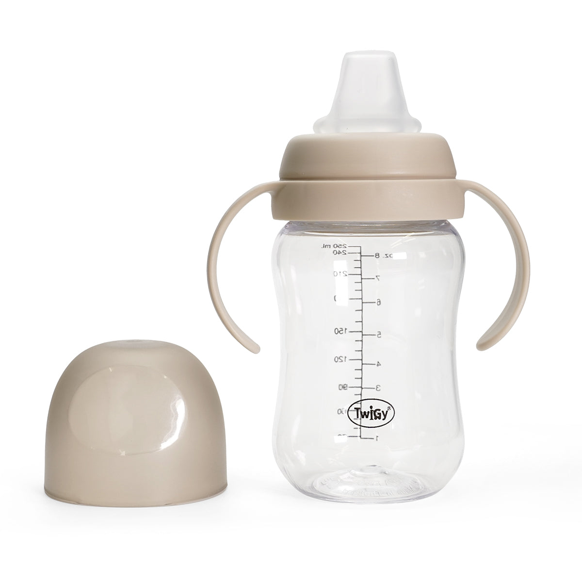 בקבוק אימון עם קשית משקולת טוויגי שמנת | Twigy Training Bottle With a Weight Straw Beige