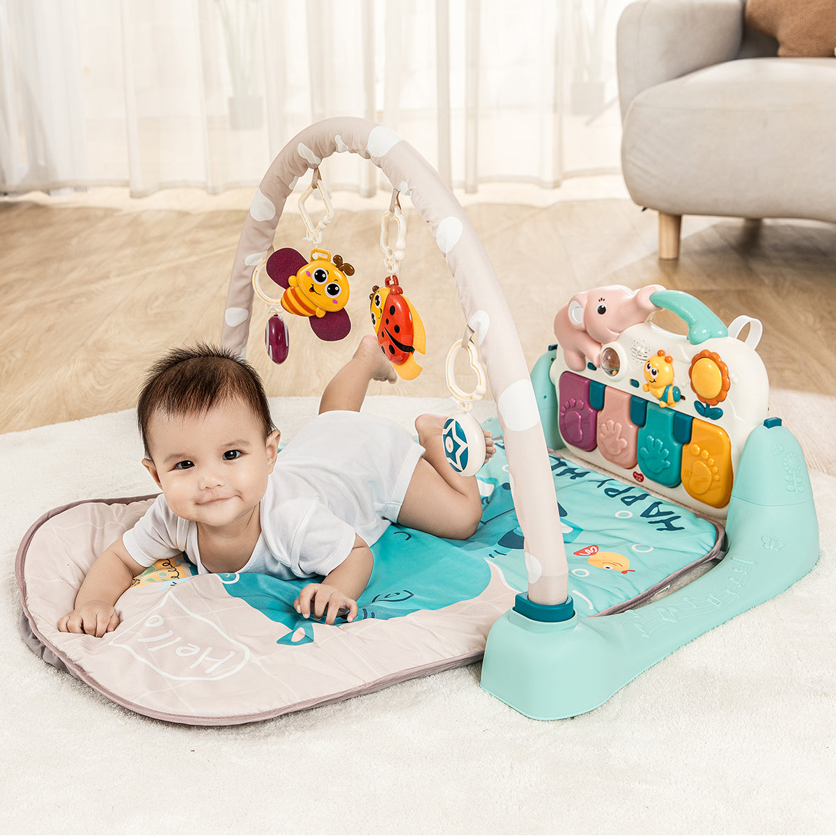 משטח פעילות מוסיקלי הולה טויס | Hola Toys 4in-1 Design Musical Activity Play Mat