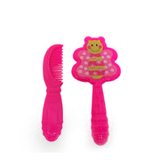 סט מברשת ומסרק טוויגי ורוד פוקסיה |Twigy Flawless Brush & Comb Set Animals Pink Fuchsia