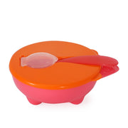 קערה טוויגי עם כפית ורוד כתום  | Twigy Flawless™ Feeding Bowl with Spoon pink orange