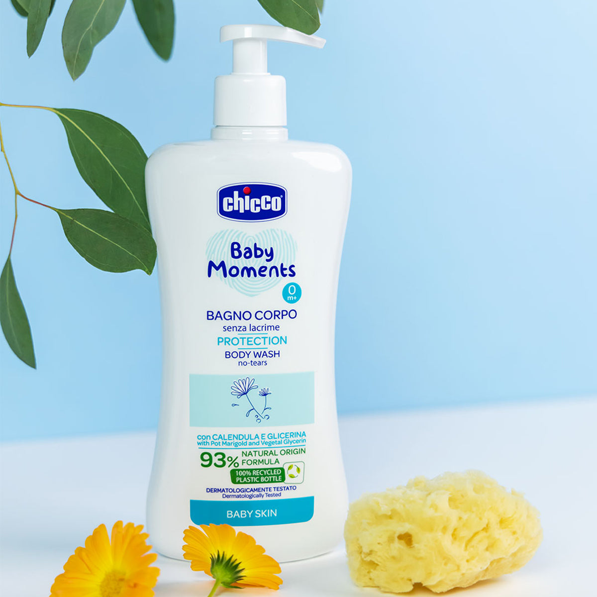 סבון גוף אל דמע צ'יקו בייבי מומנטס 750 מ"ל | Chicco Baby Moments No Tears Body wash