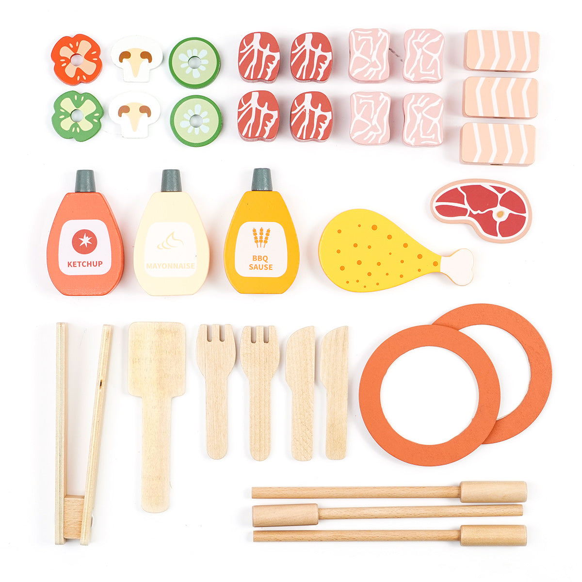 סט ברביקיו מעץ דייניז  ‏‏‏‏ | Dainy's Wooden Barbecue Set