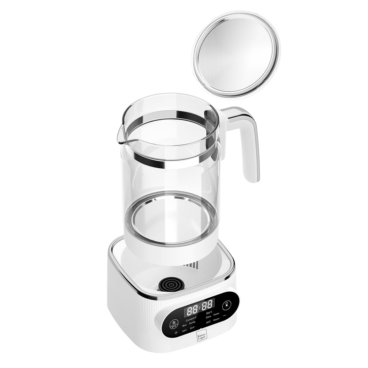 קומקום זכוכית שומר חום קינזי לוגן | Kinsey Logan Electric Kettle