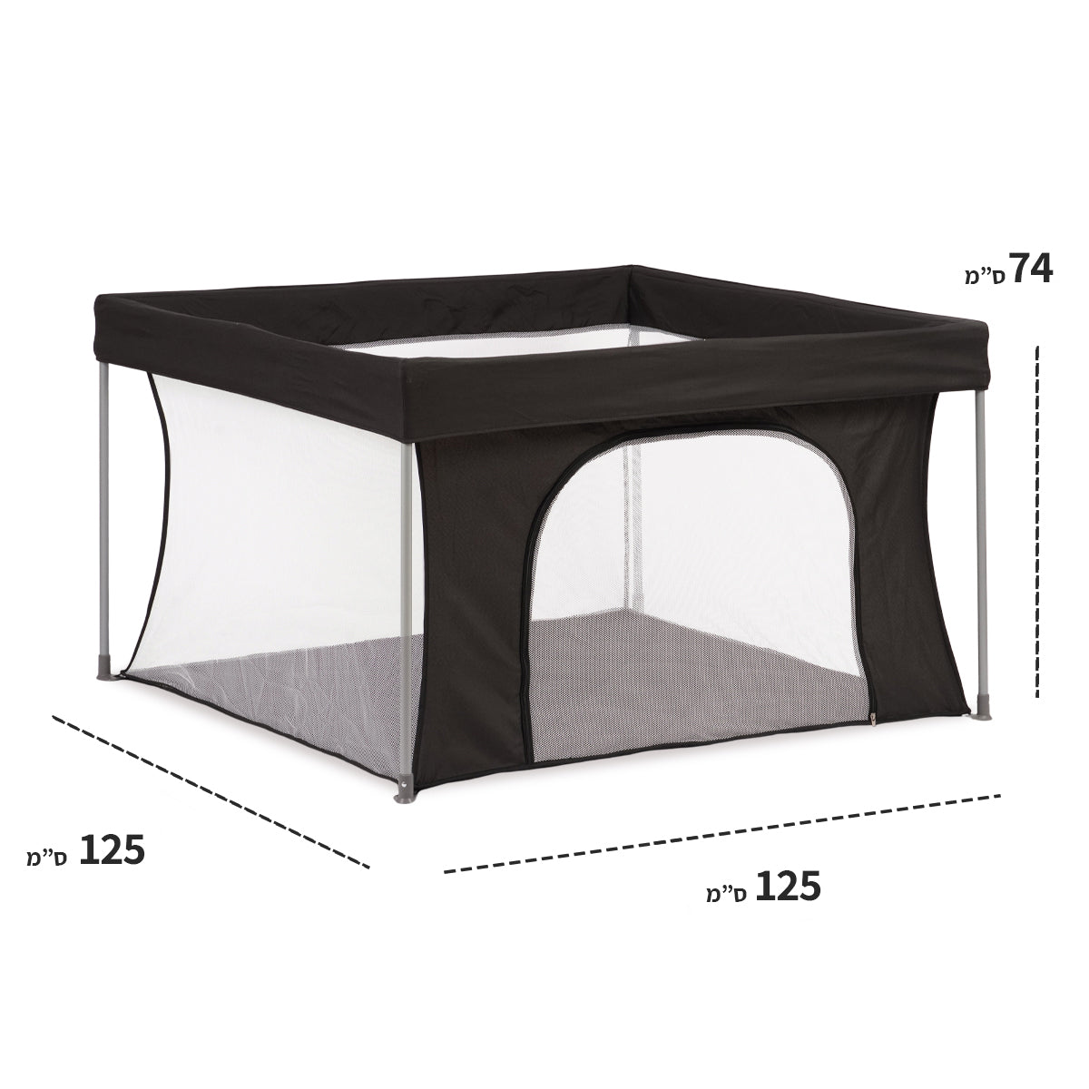 מתחם פעילות טוויגי 125X125 ס"מ שחור | Twigy PlayField Ebony