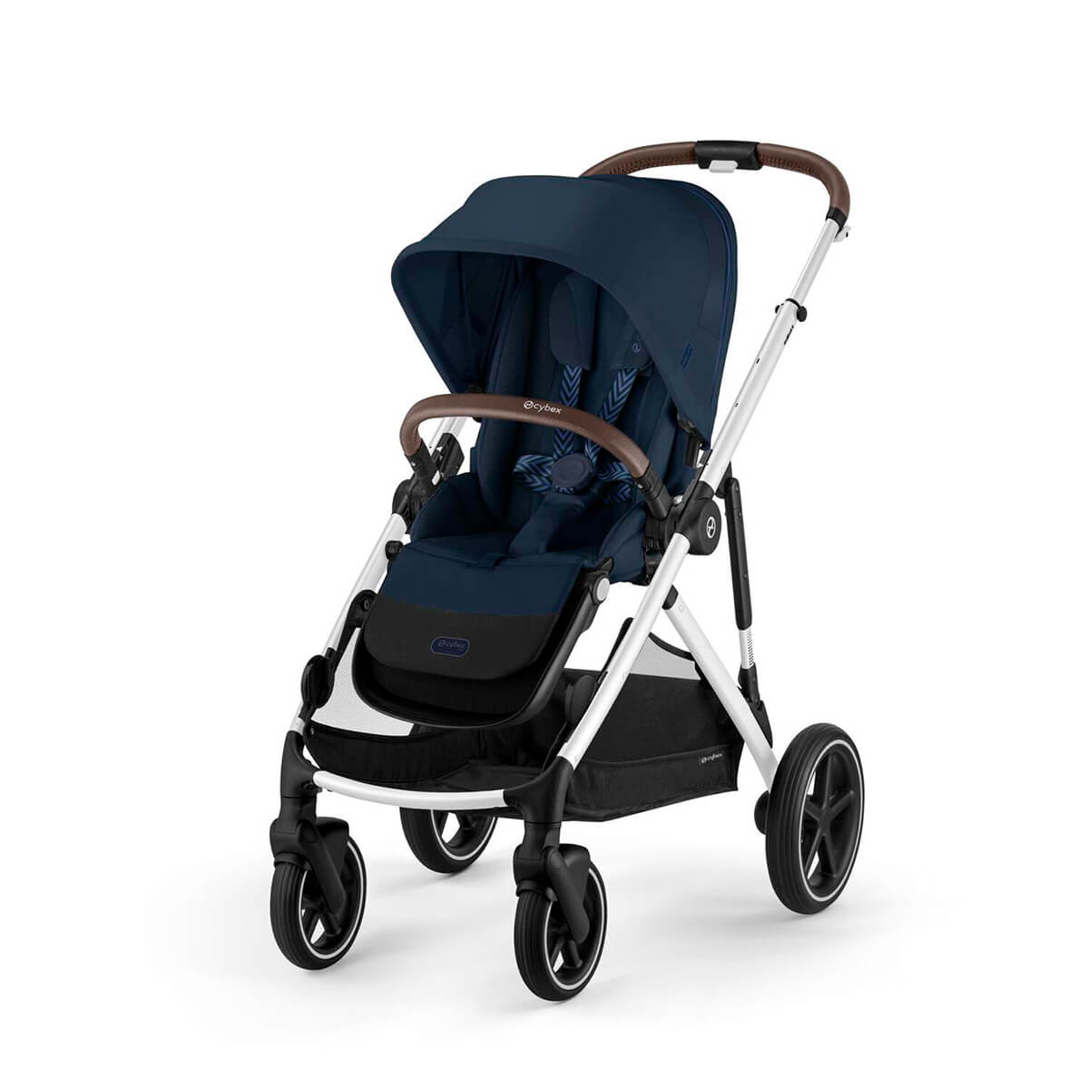 עגלת תאומים/אחים סייבקס גאזל S2 עם 2 עריסות + 2 מושבי טיולון צבע כחול | Cybex Gazelle S2
