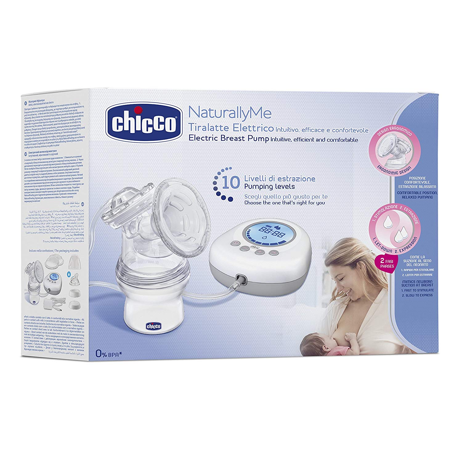 משאבת חלב חשמלית צ'יקו | NaturallyMe Chicco Electric Breast Pump See through