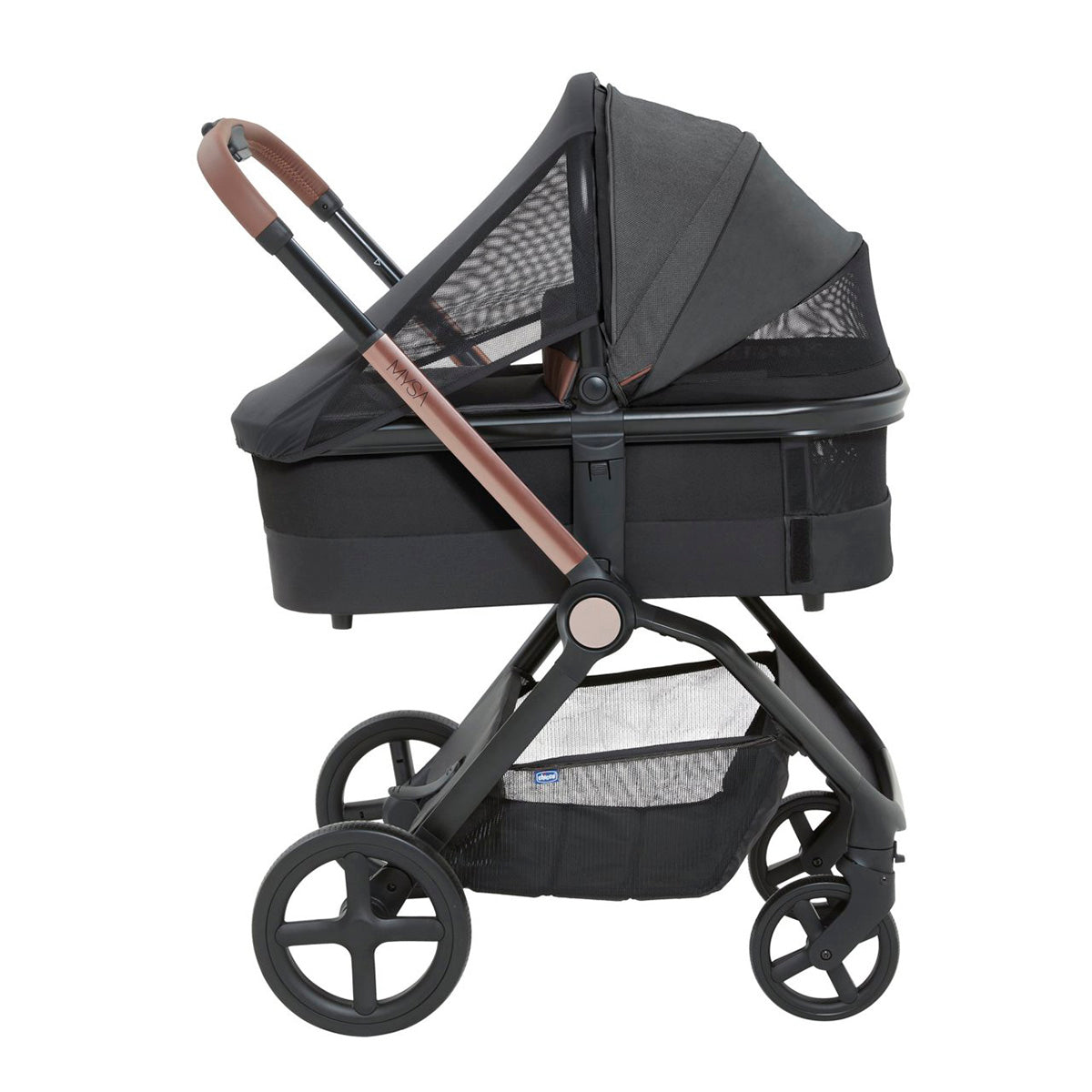 עגלה משולבת צ'יקו מיסה שחור | Chicco Mysa Stroller Black Satin
