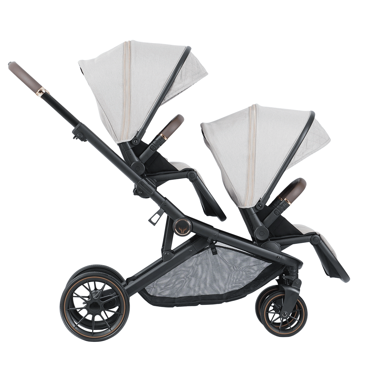 עגלת תאומים דיליאנס&קו נואל אפור בז' | Dillians&Co NOelle gray beige