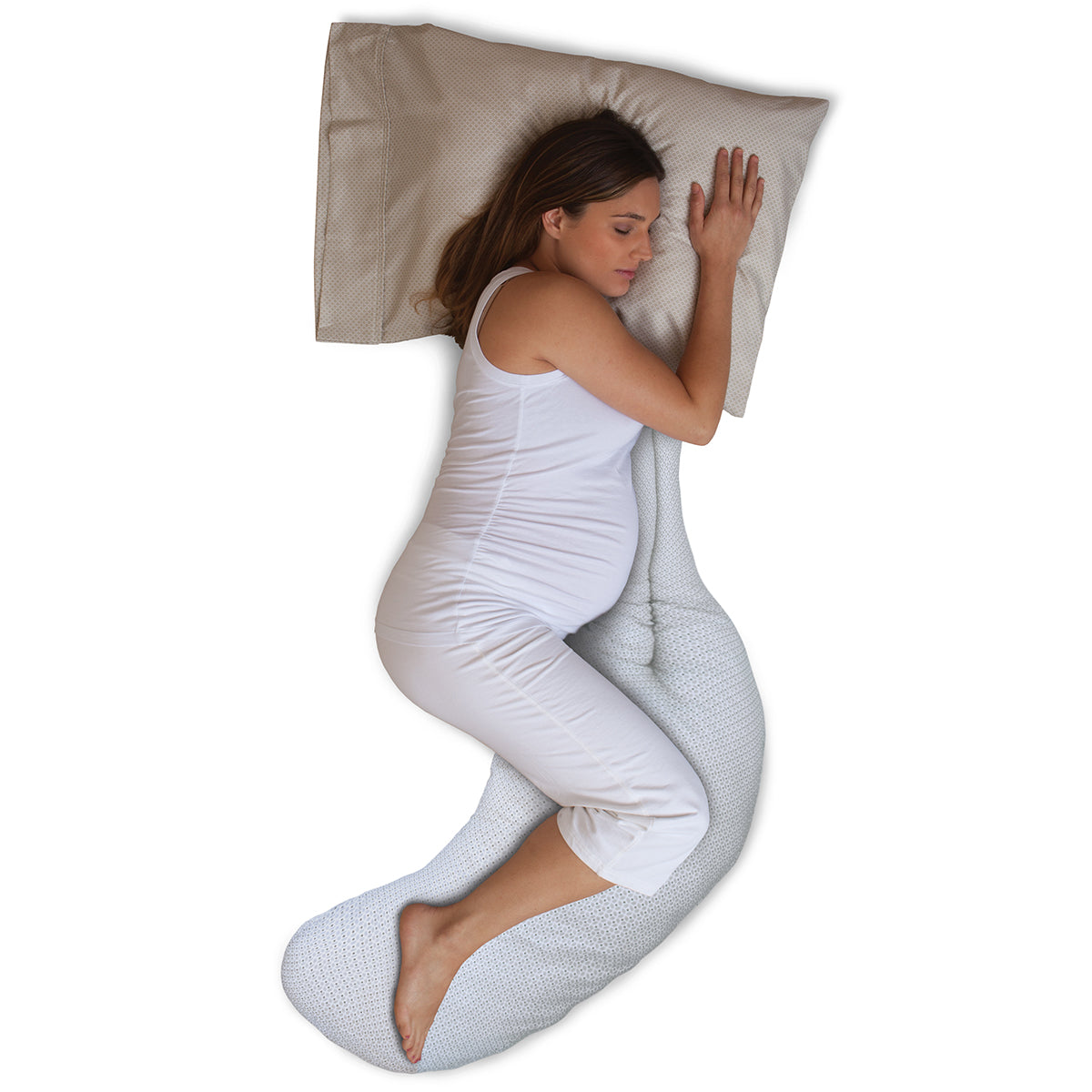כרית גוף להיריון והנקה בופי קרם | Boppy Total Body Pillow Sand