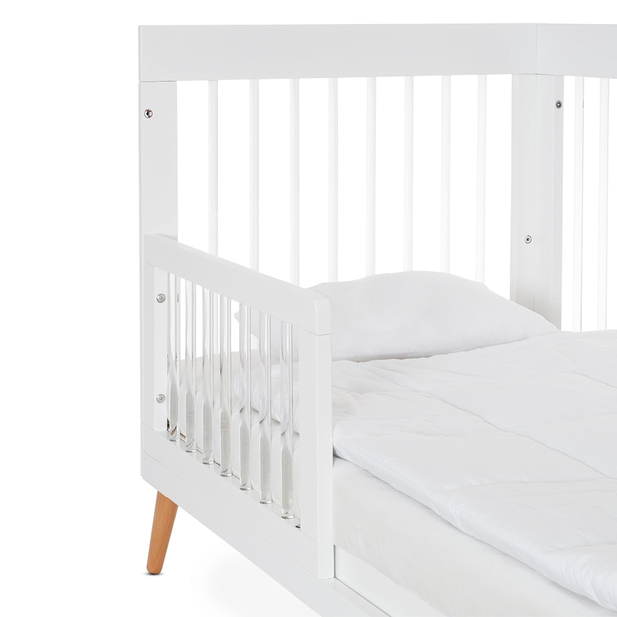 מגן למיטת תינוק דייניז אמנדה לבן/אקריל | Dainy's Bed Rail Amanda White/Acrylic