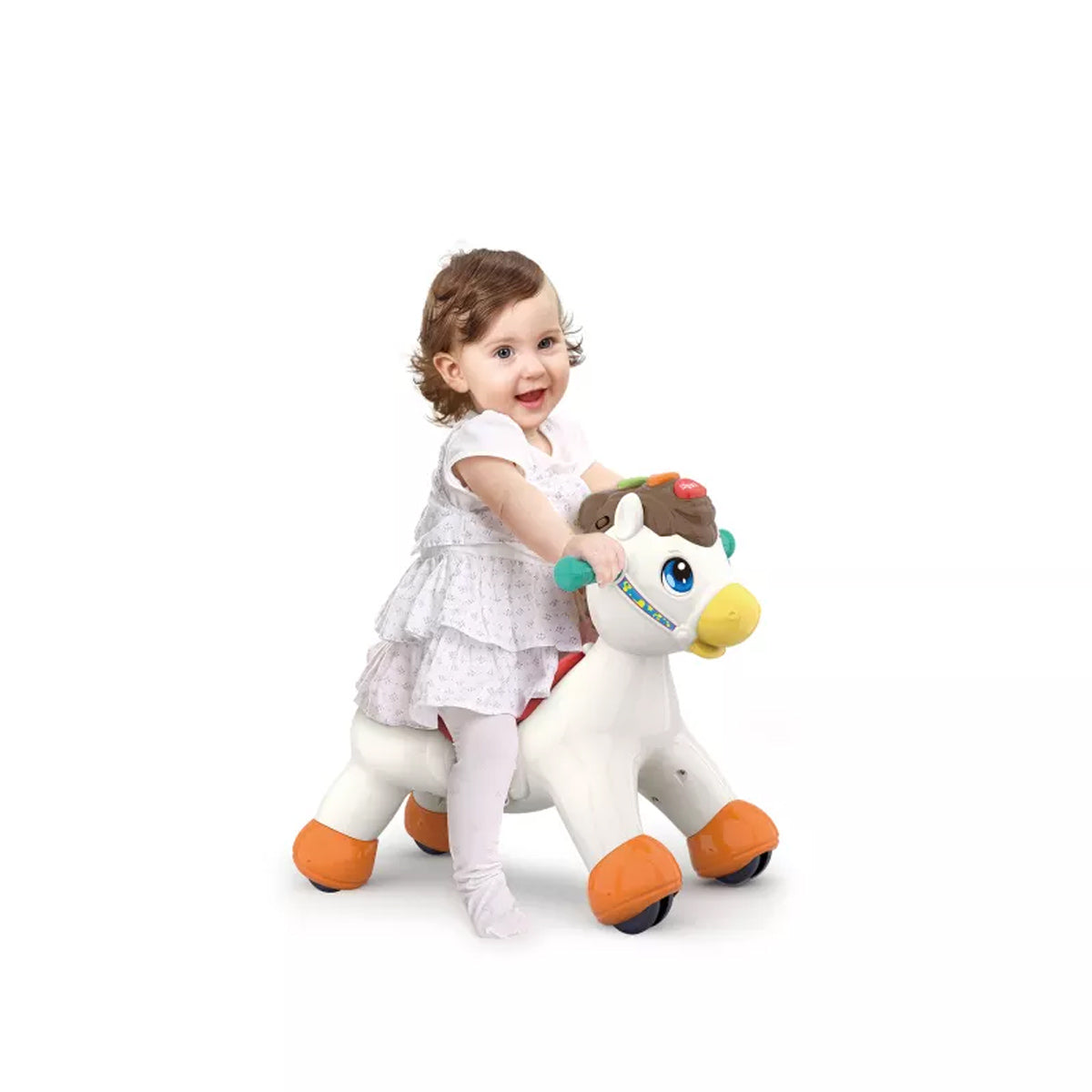 סוס רכיבה ונדנדה הולה טויס צבעוני | Hola Toys 2in1 Rocking & Riding Pony Colorful