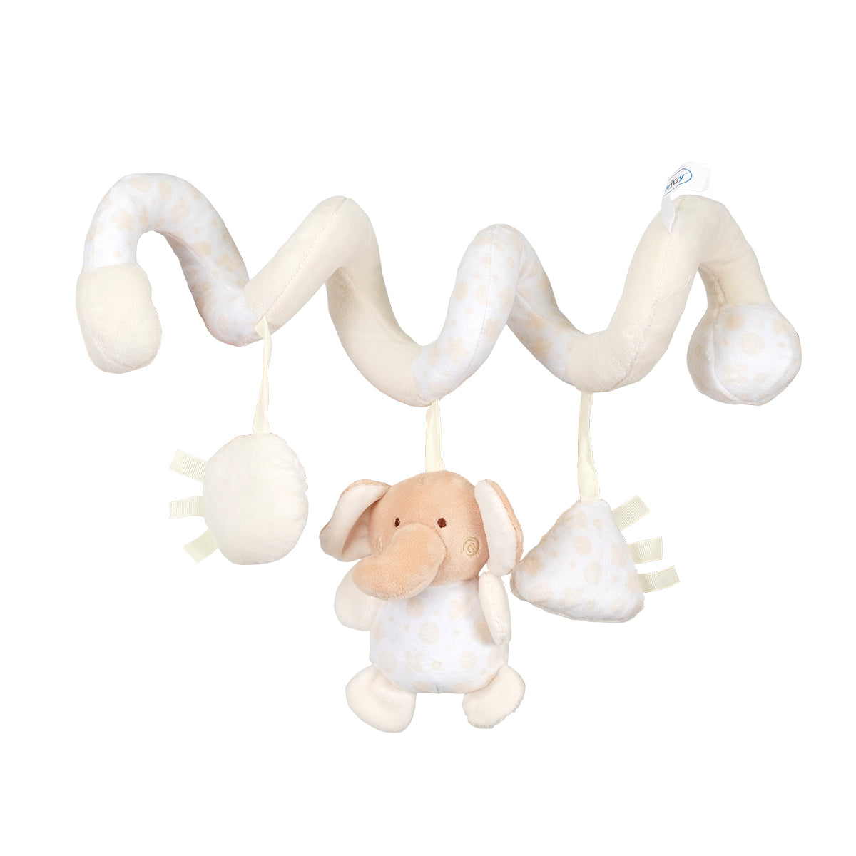 ספירלה לעגלה טוויגי פיל שמנת | Twigy Rattle On™ Spiral Elephant Cream