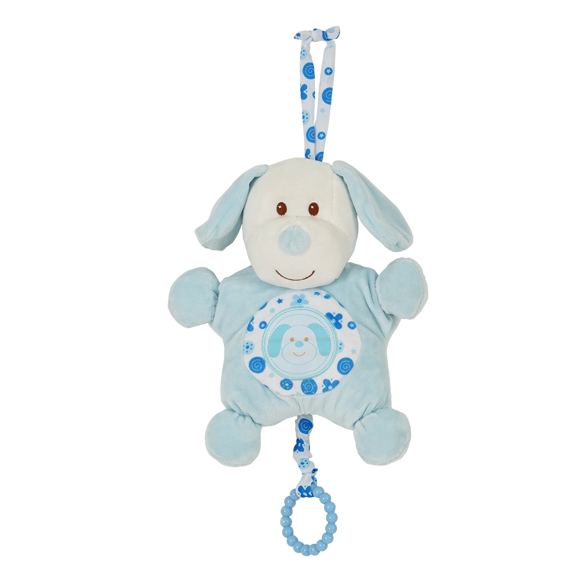 רעשן משיכה תכלת פסטל | Twigy Soft Touch™ Pull Musical Rattle Blue pastel