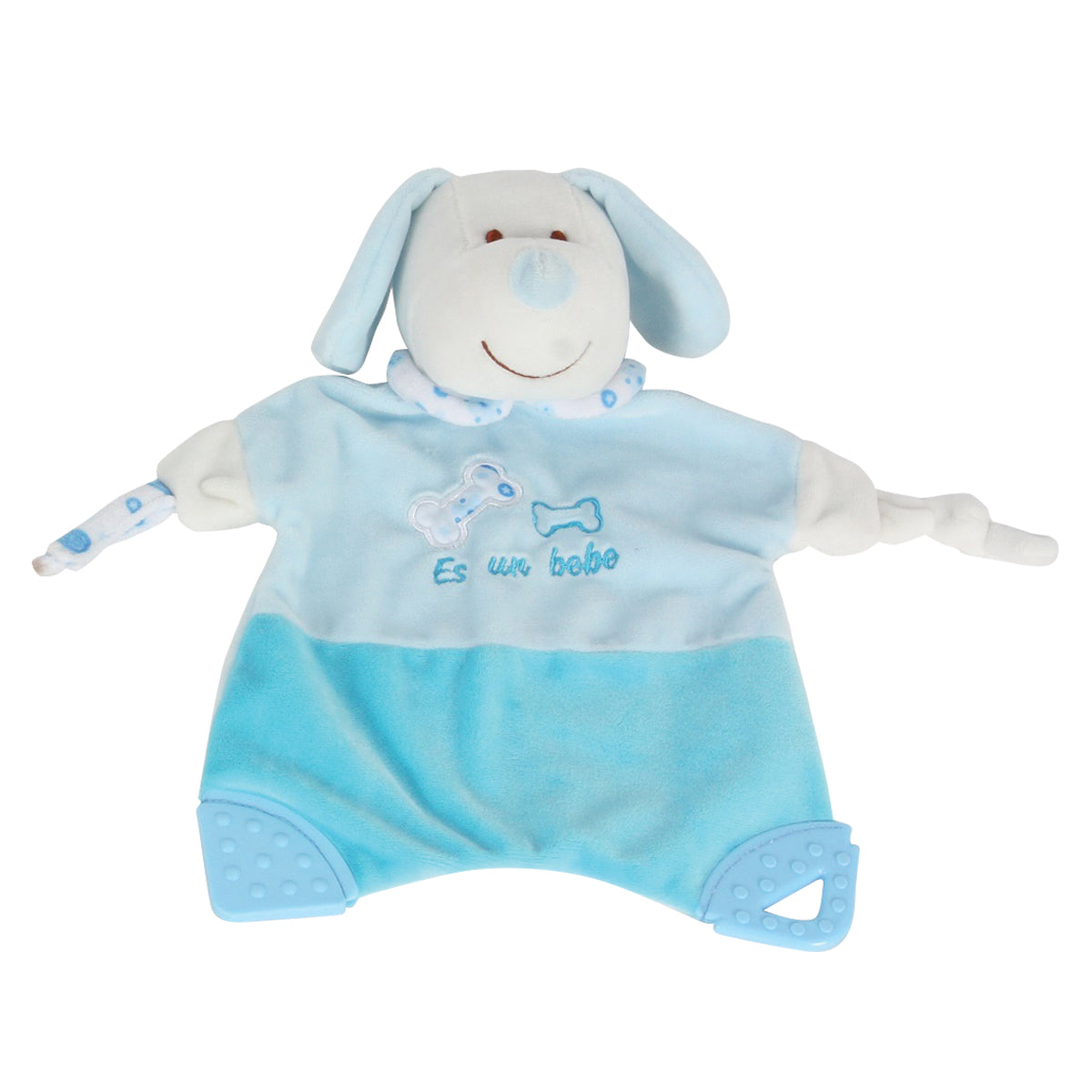 שמיכה עם רעשן ונשכן טוויגי תכלת פסטל  | Twigy Soft Touch™ Blanket With Rattle Blue pastel