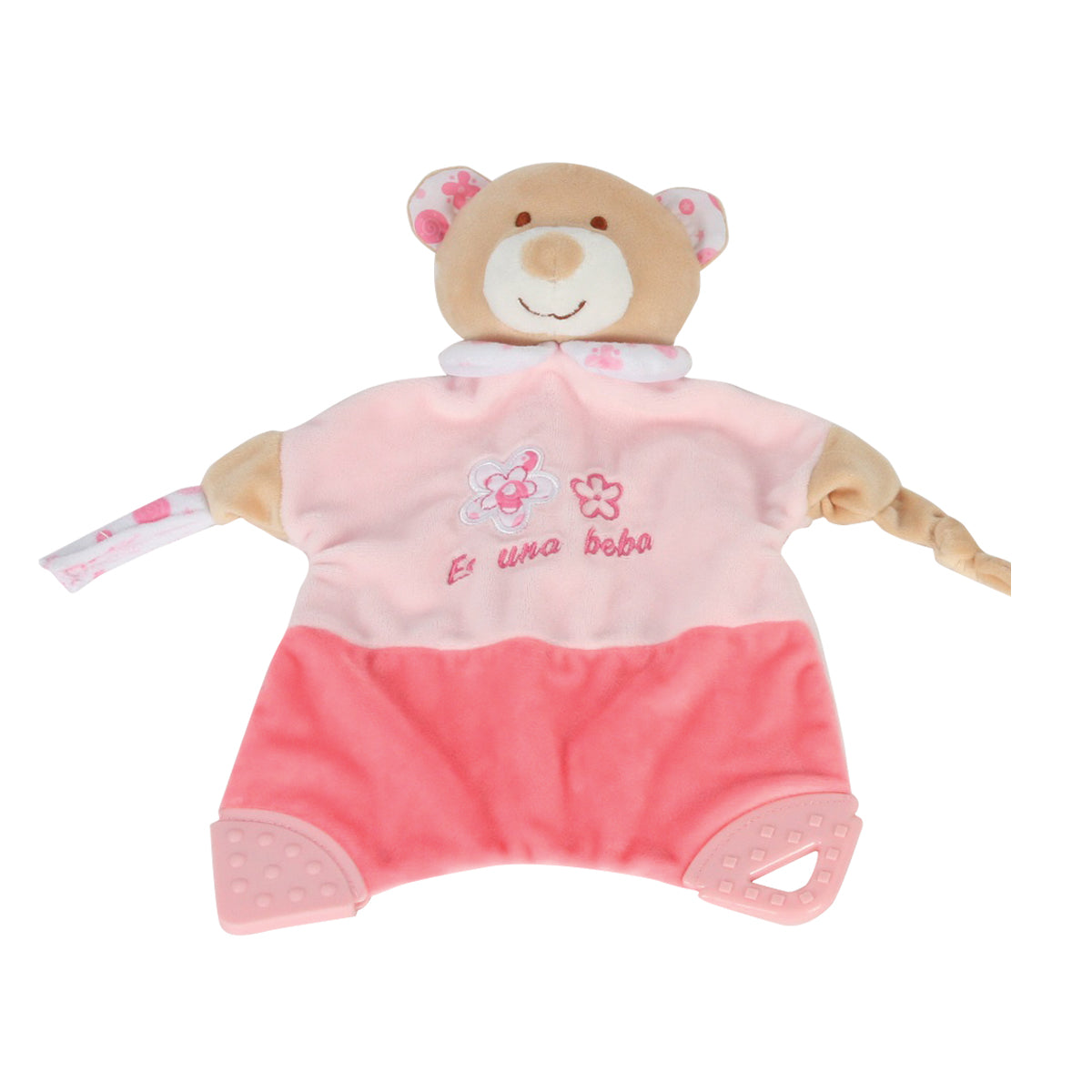 שמיכה עם רעשן ונשכן טוויגי ורוד פסטל  | Twigy Soft Touch™ Blanket With Rattle Pink pastel