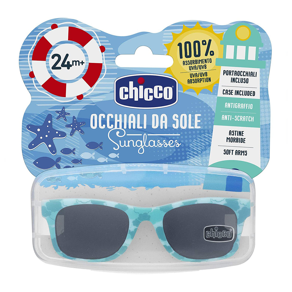 משקפי שמש לילדים 24M+  צ'יקו כחול |  Chicco Sunglasses +24M Blue