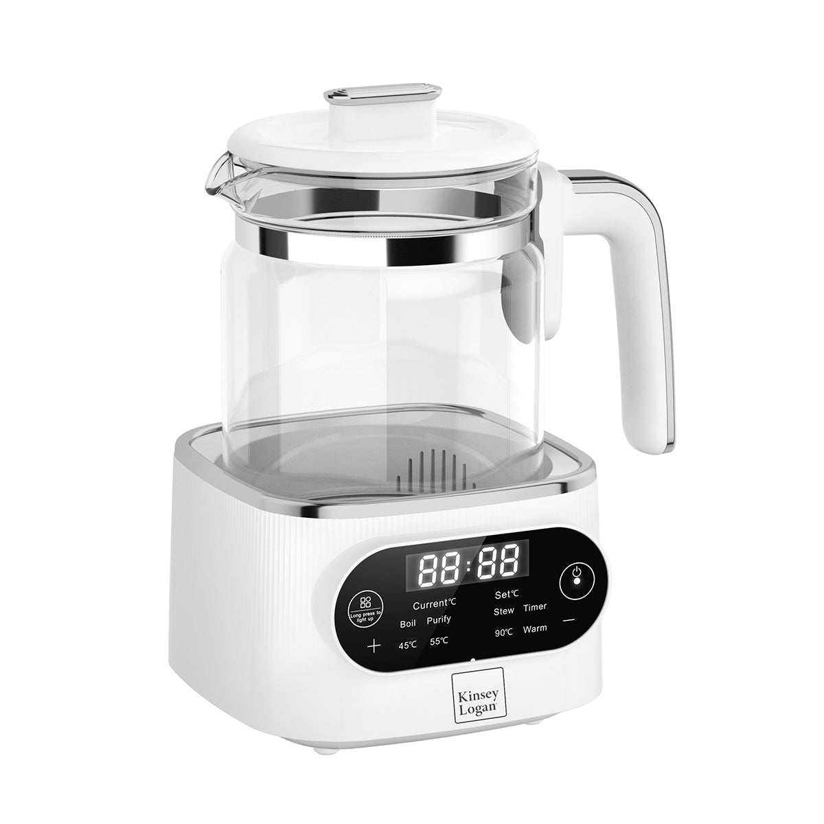 קומקום זכוכית שומר חום קינזי לוגן | Kinsey Logan Electric Kettle