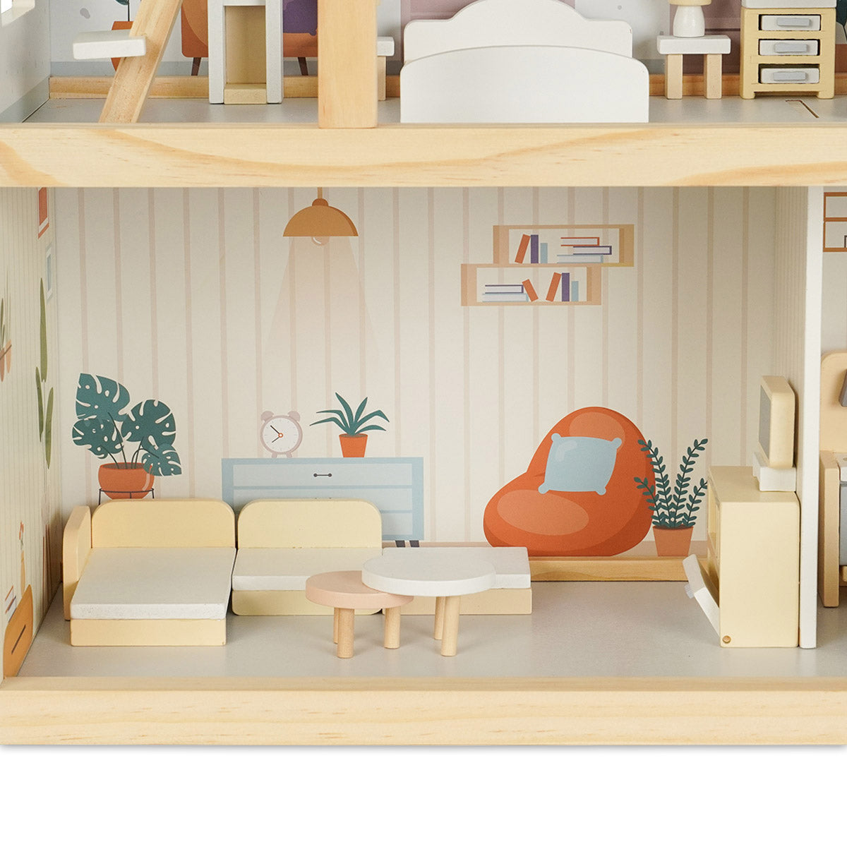 בית בובות מאובזר וילה אורבנית מעץ דייניז  | Dainy's Wooden Urban Villa Doll House