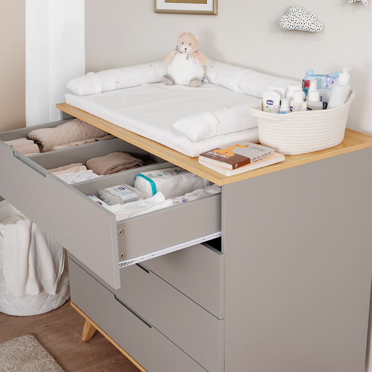 שידת אחסנה דייניז קלואי 100 ס"מ אפור/עץ | Dainy's Chloie™ Dresser Graphit/Wood