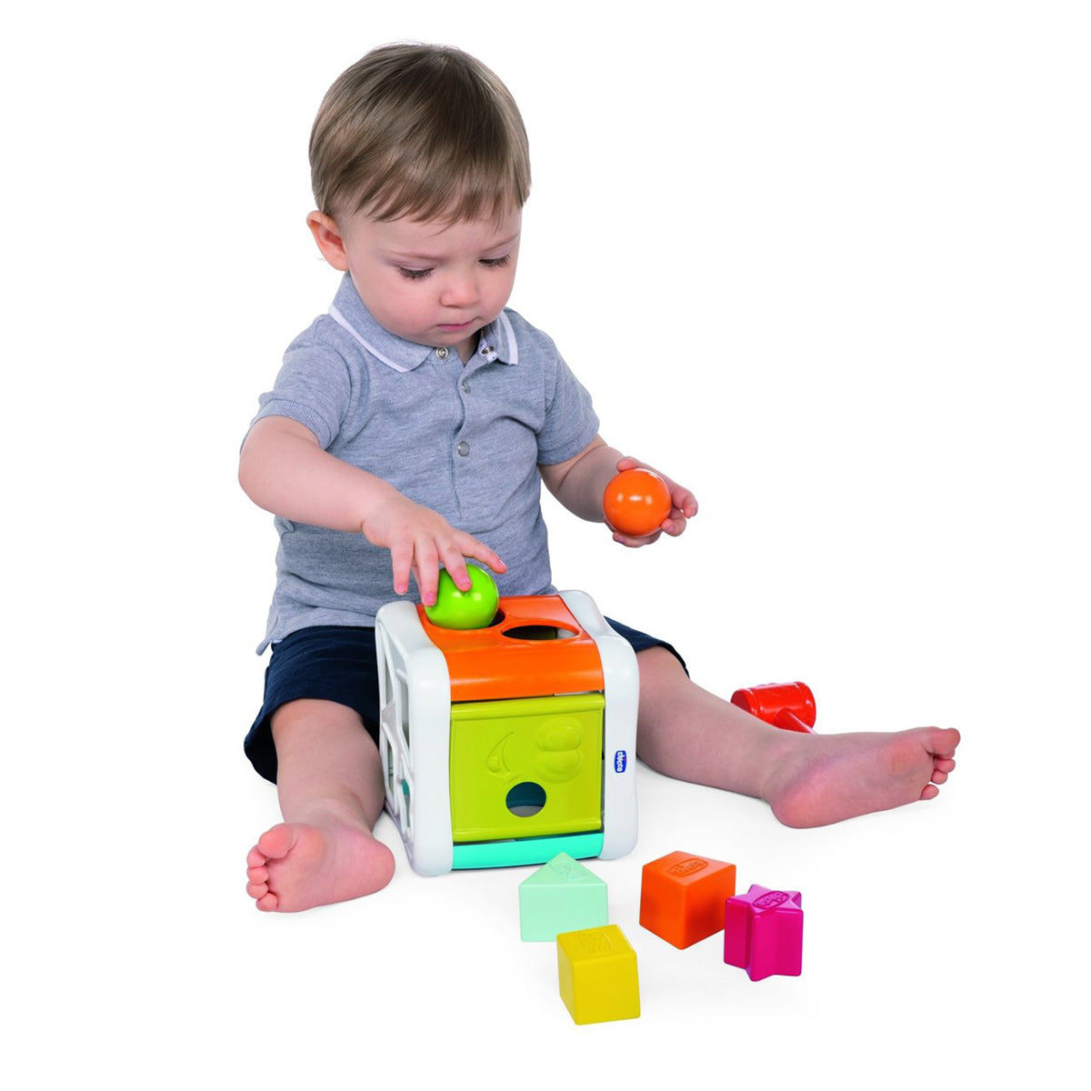 קוביית משחק 2 ב- 1 צ'יקו | Chicco Toy 2IN1 Sort And Beat Cube