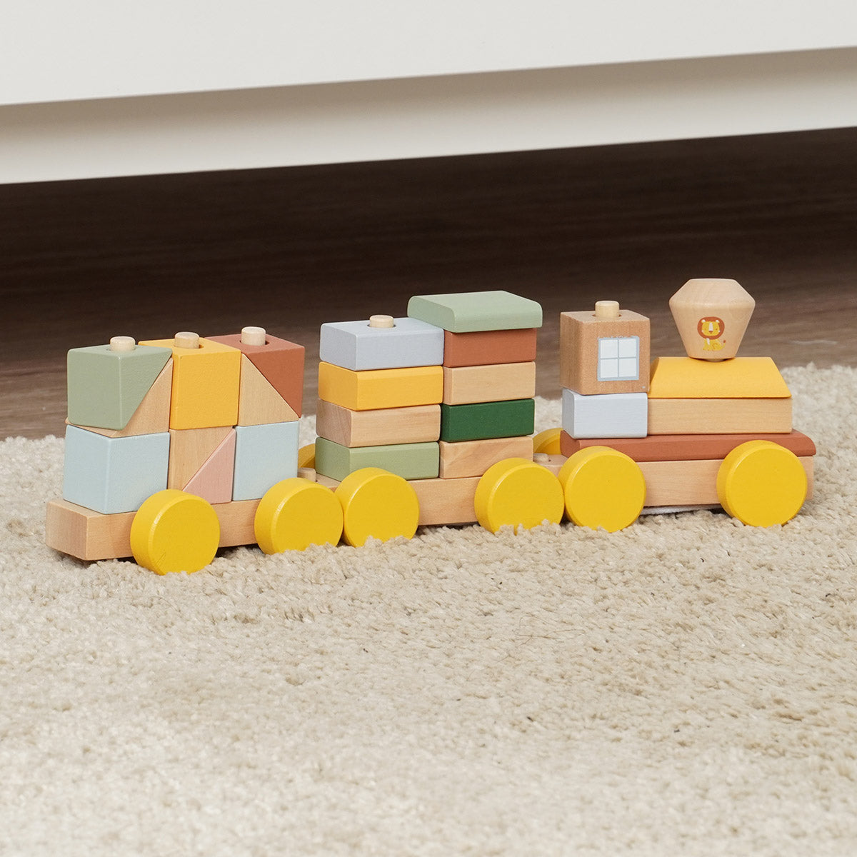 רכבת קוביות מעץ דייניז | Dainy's Wooden Blocks Train