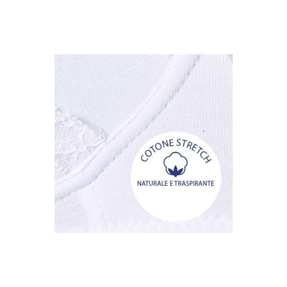 חזיית הנקה כותנה צ'יקו צבע לבן C85 | Nursing Cotton Bra Chicco White