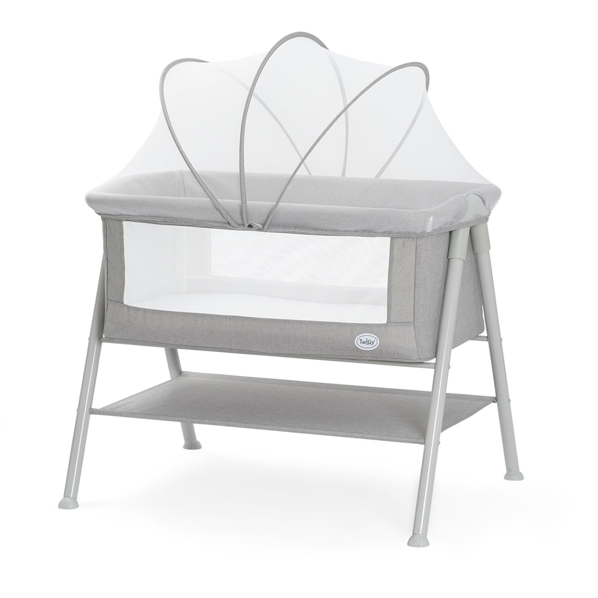 עריסה לתינוק טוויגי דאלאס מסגרת אפורה | Twigy Dallas Baby Crib