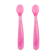 זוג כפיות סליקון רכות צ'יקו ורוד | Chicco Two Soft Silicone Spoon Cherry