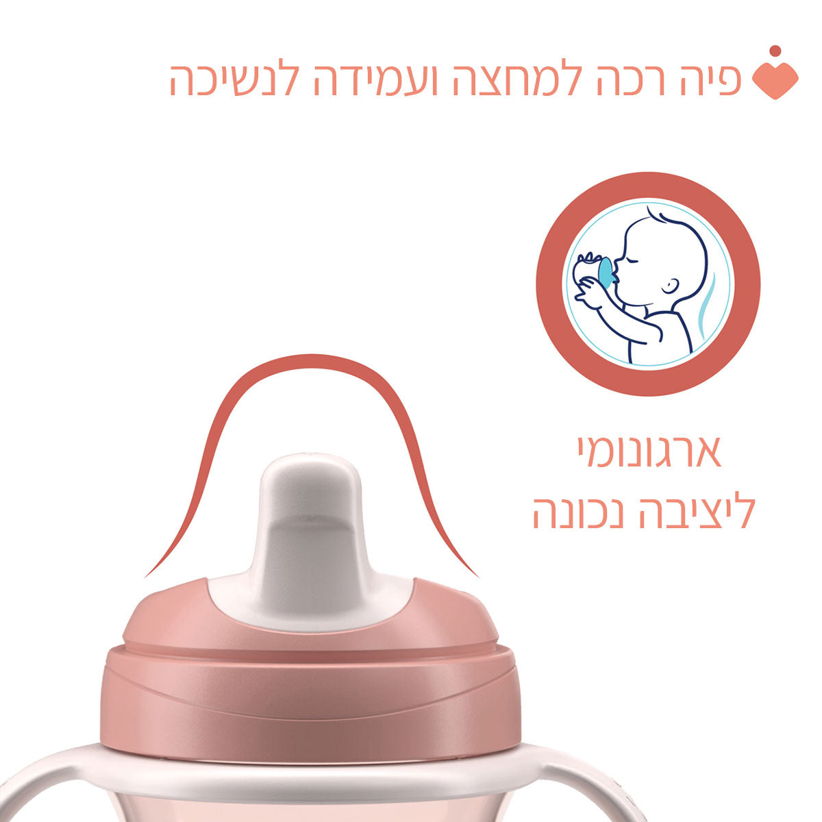 כוס אימון צ'יקו 6+ בצבע ורוד | Chicco Training Cup 6M+