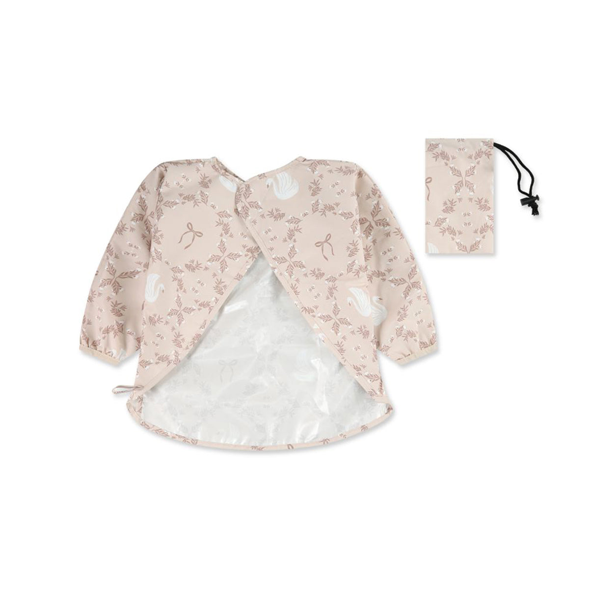 סינר אוכל עם שרוולים מיננה ליין ורוד מודפס | Minene Wonderland  Pink Print