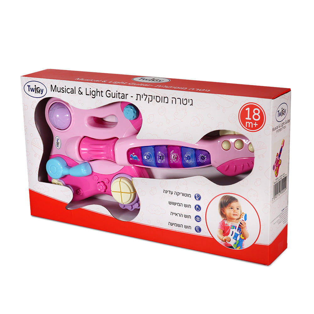 גיטרה מוסיקלית טוויגי ורוד בהיר וכהה | Twigy Musical & Light Guitar Light/Dark Pink